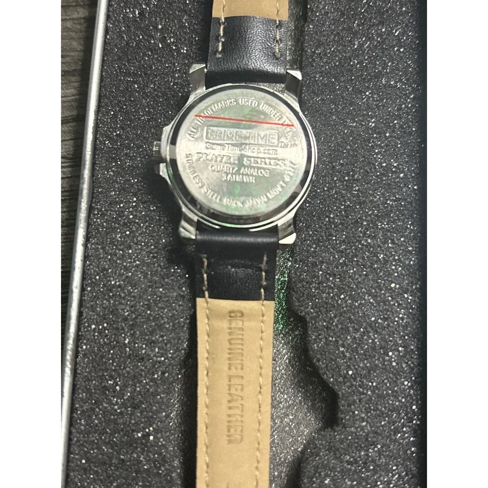 USC Trojans‎ Women's Wristwatch Black Leather Band Silver Tone Case